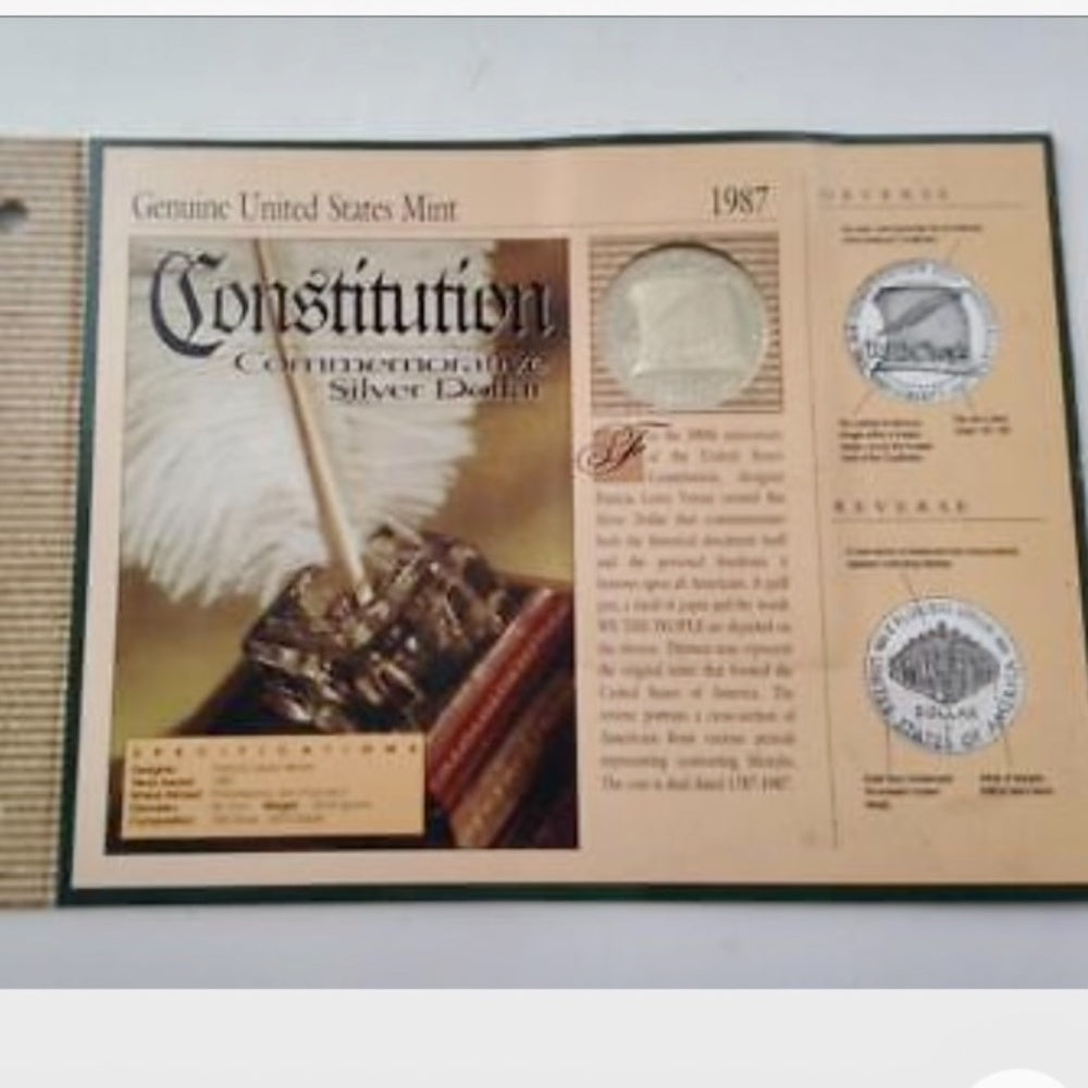 United States Mint 1987 Constitution Commemorative Silver Dollar