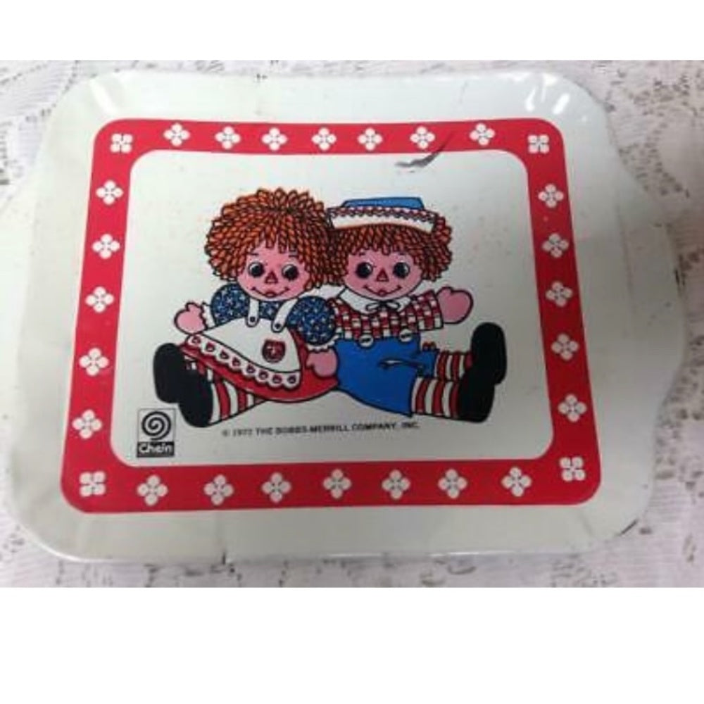1970s,10pc Chein-Bobb Merrill Raggedy Ann Tin Tea Set