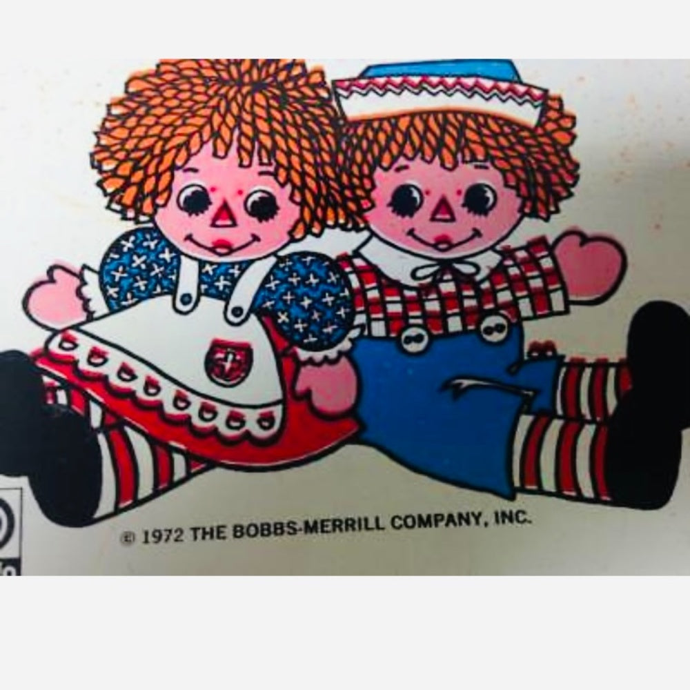 1970s,10pc Chein-Bobb Merrill Raggedy Ann Tin Tea Set