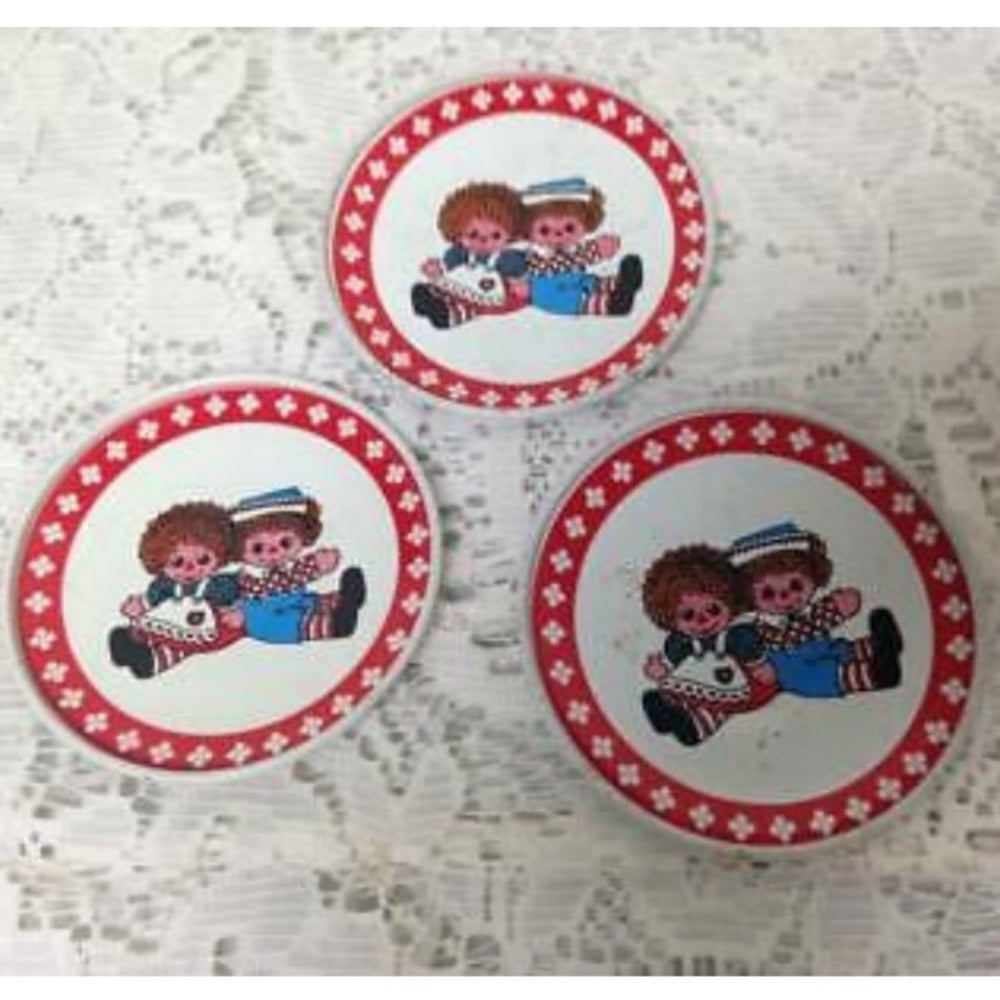 1970s,10pc Chein-Bobb Merrill Raggedy Ann Tin Tea Set