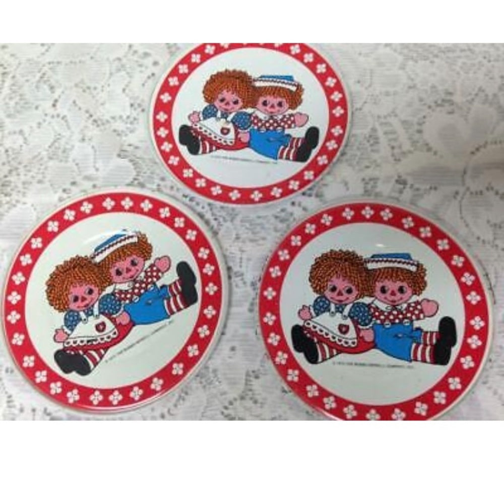 1970s,10pc Chein-Bobb Merrill Raggedy Ann Tin Tea Set