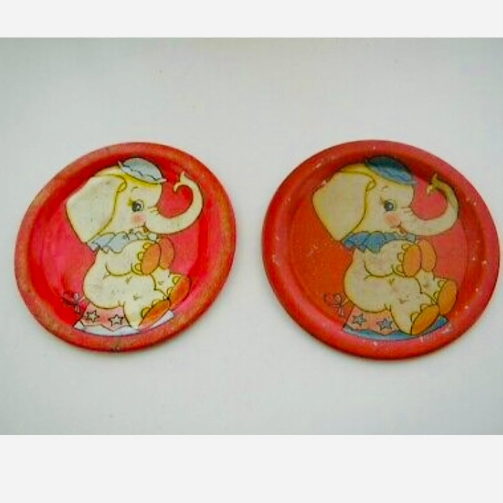 1948 Ohio Art #158, Circus 8-pc Child’s Tin Tea Set
