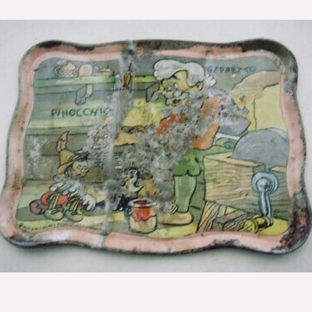 1939 Ohio Art Disney Pinocchio Child’s Tin Tea Set