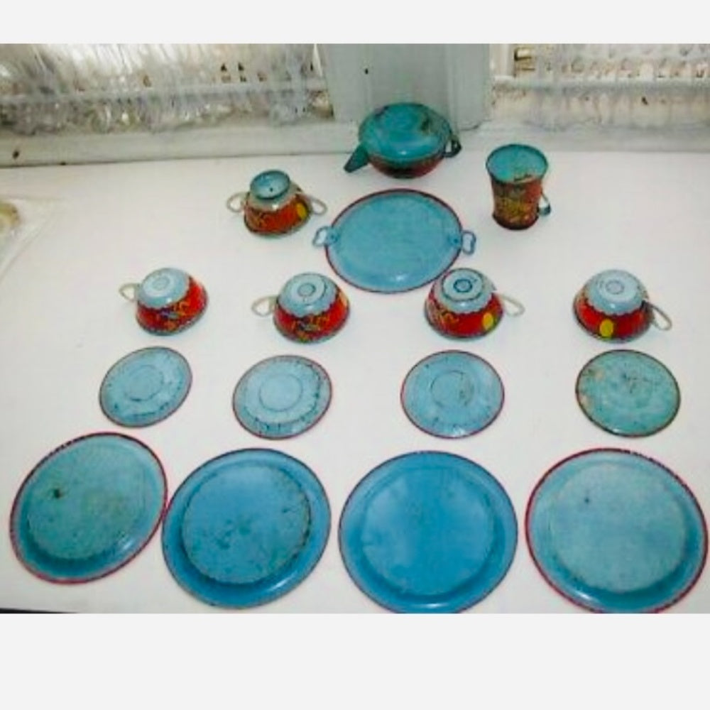 1948 Ohio Art #158, Circus Child’s Tin Tea Set