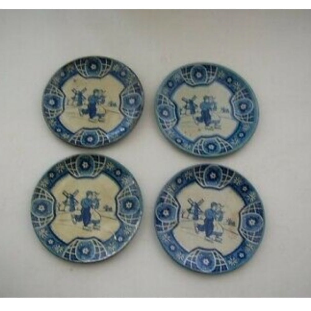 1940-50s Wolverine, Delft 15-pc Child’s Tin Tea Set