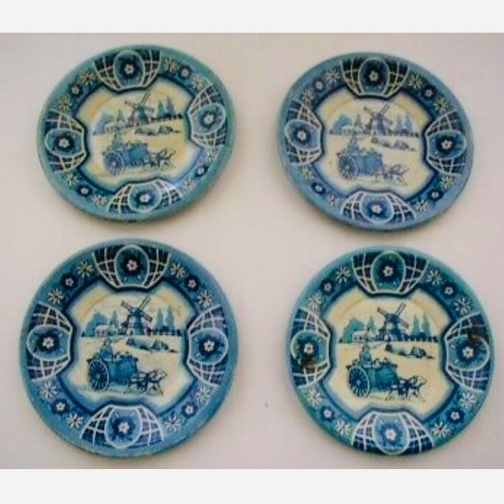 1940-50s Wolverine, Delft 15-pc Child’s Tin Tea Set