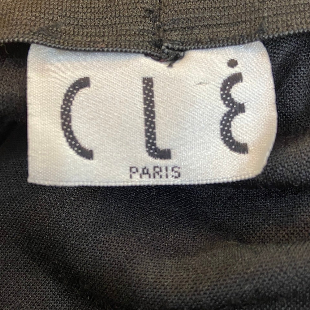 Clé Paris, Black Velvet Skirt with Rose Print - Size M