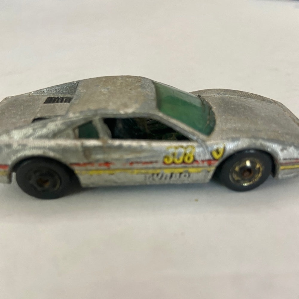 Vintage Hotwheels-Mattel Inc. 1982 Racebatt 308 Silver Sports Car