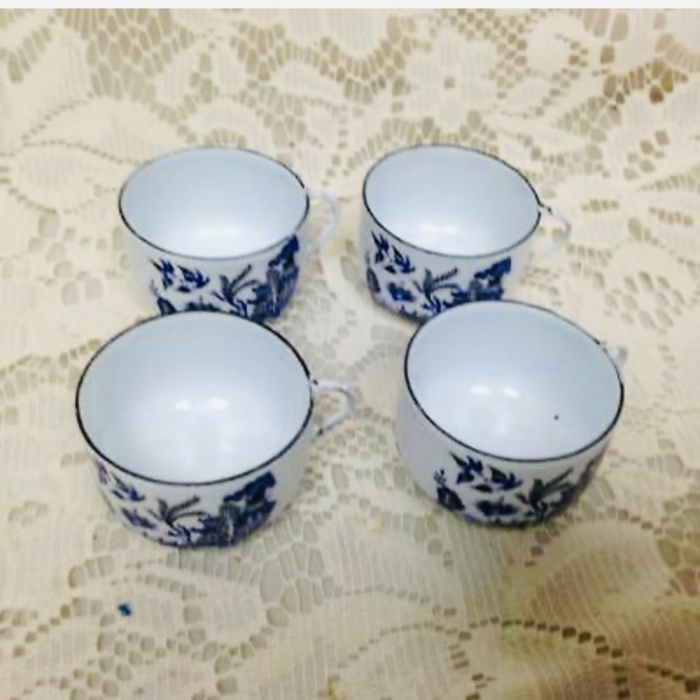 Vintage 12-pc Blue Willow Enamelware, Child’s Tea Set