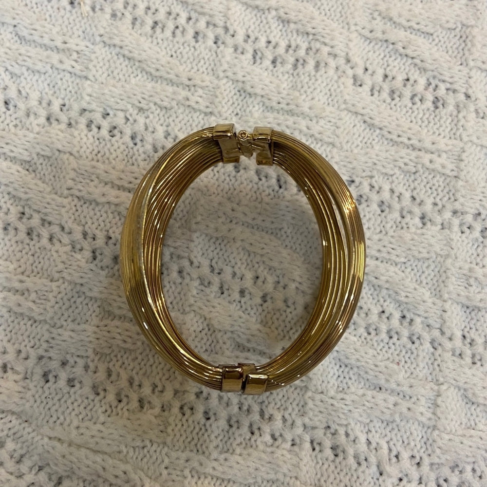 Vintage Gold Bangle with Multi Strand Design
