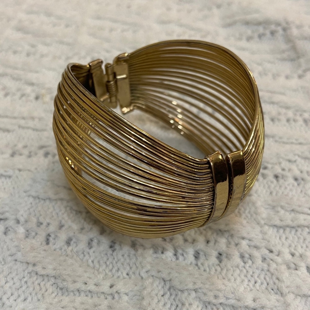 Vintage Gold Bangle with Multi Strand Design