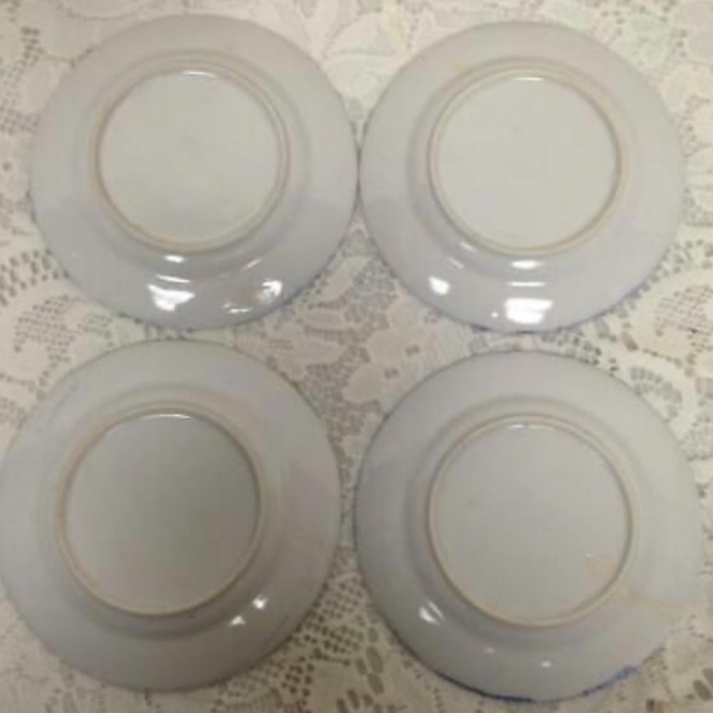 Vintage Made in Japan, Blue Willow 21pc Child’s Tea-Dinner Set with Pink Basket