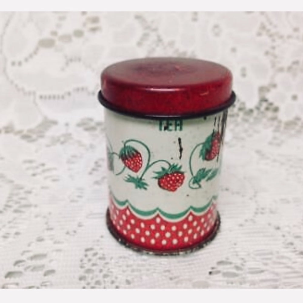 Rare 1950s Child’s Wolverine Strawberry 6-pc Canister Set