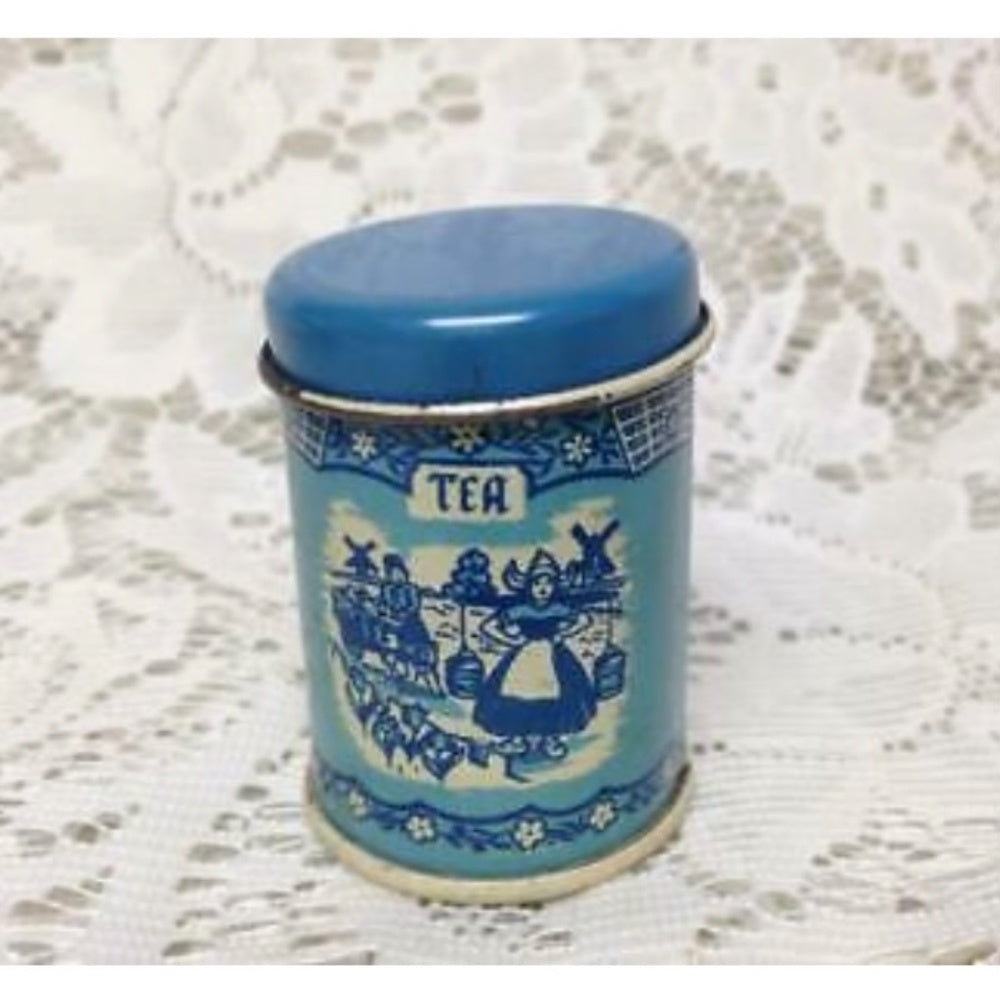 Rare 1948 Child’s Wolverine Delft 7-pc Canister Set