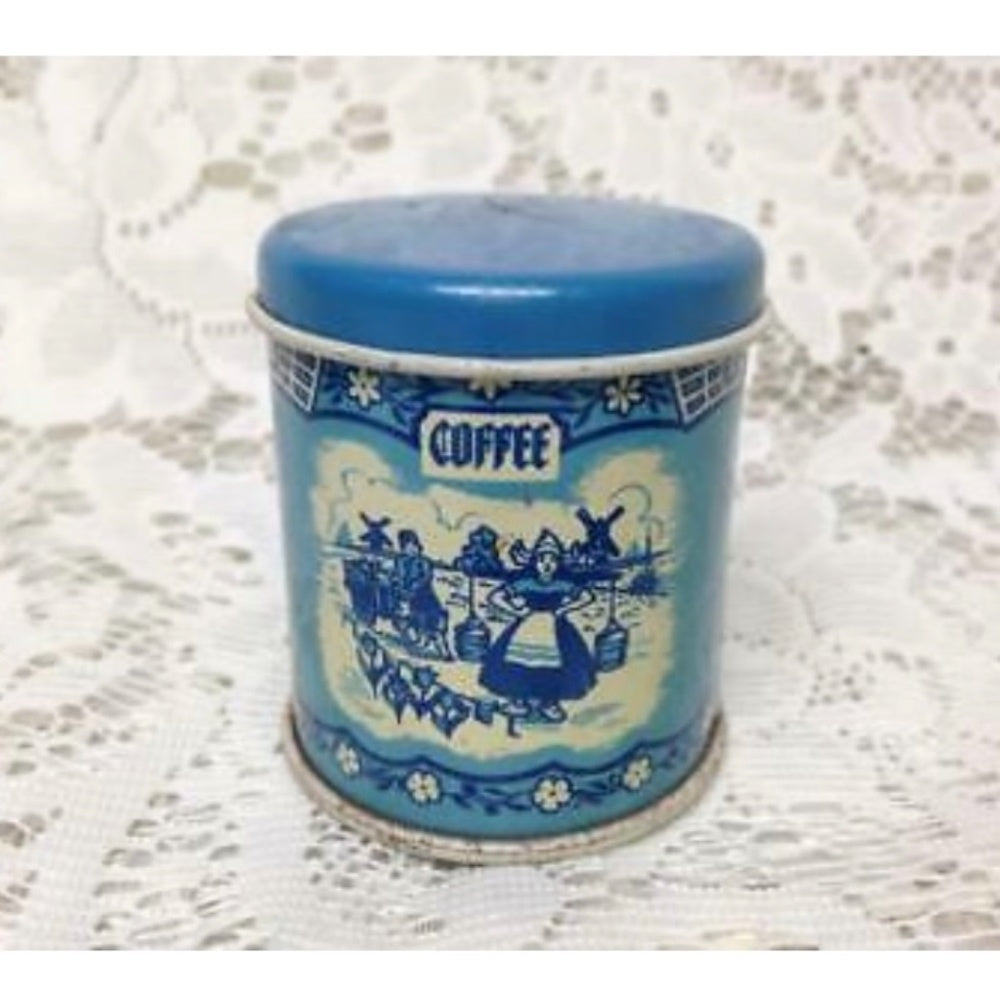Rare 1948 Child’s Wolverine Delft 7-pc Canister Set