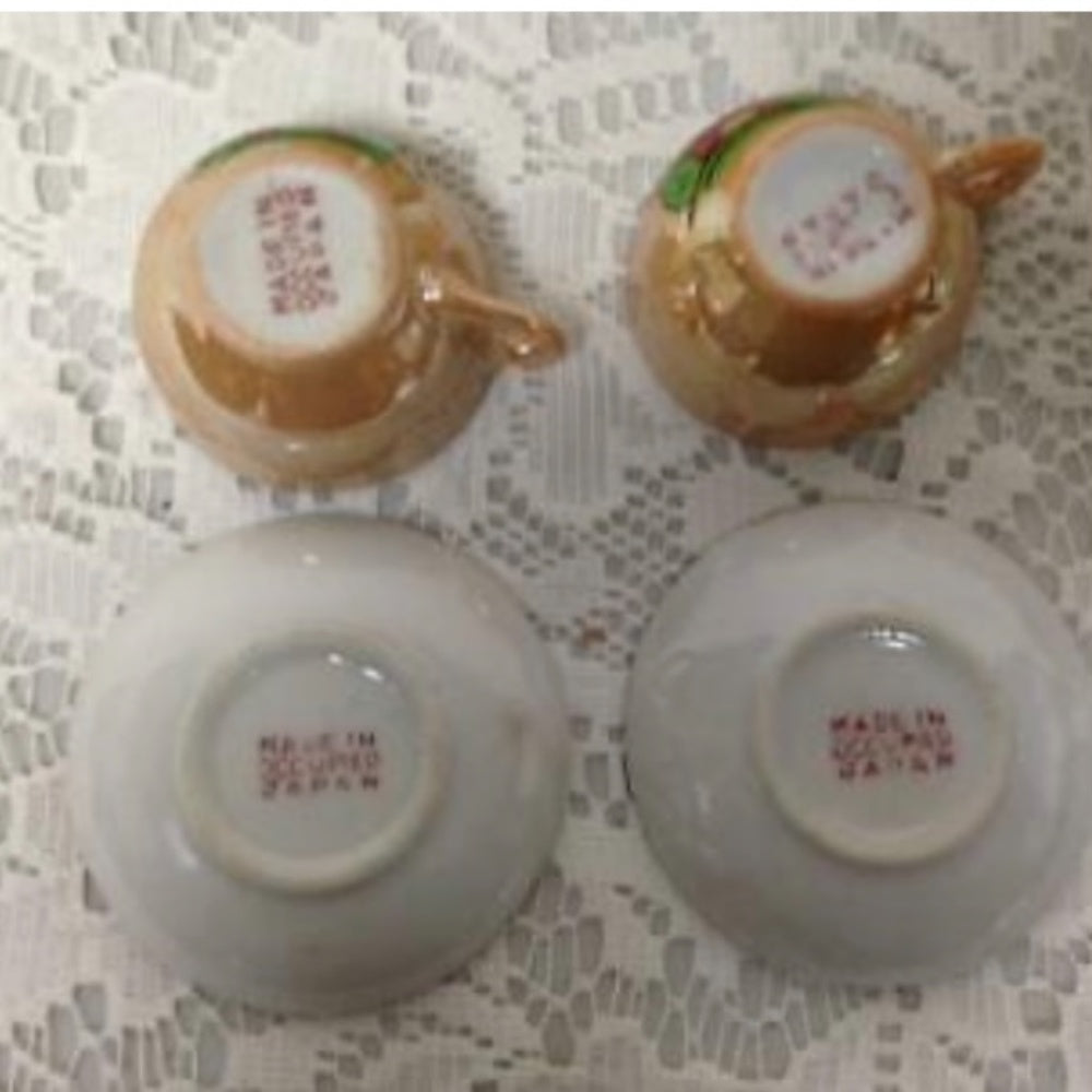 Rare 1945-52, Occupied Japan, Gaudy Blue Willow 9pc Childs Tea Set in Orig. Box