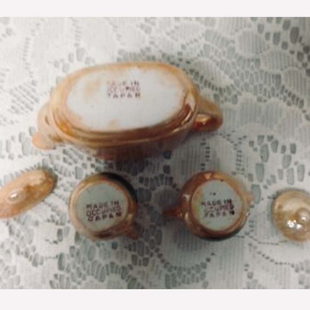 Rare 1945-52, Occupied Japan, Gaudy Blue Willow 9pc Childs Tea Set in Orig. Box