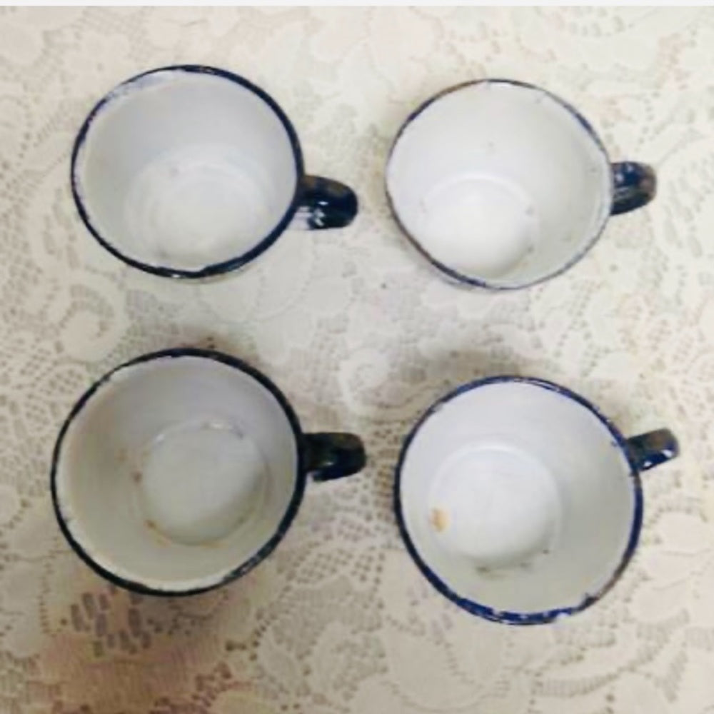 Antique, Rare, 17pc Nursery Rhyme, Enamelware Tea Set