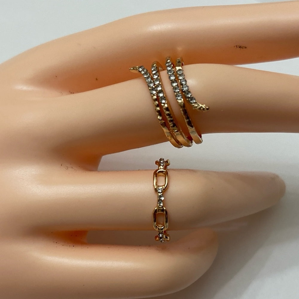 Vintage 2pc Gold Tiny Rings