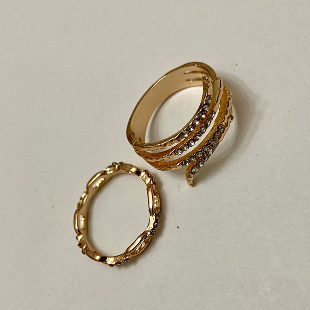 Vintage 2pc Gold Tiny Rings