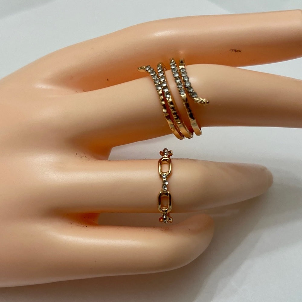 Vintage 2pc Gold Tiny Rings