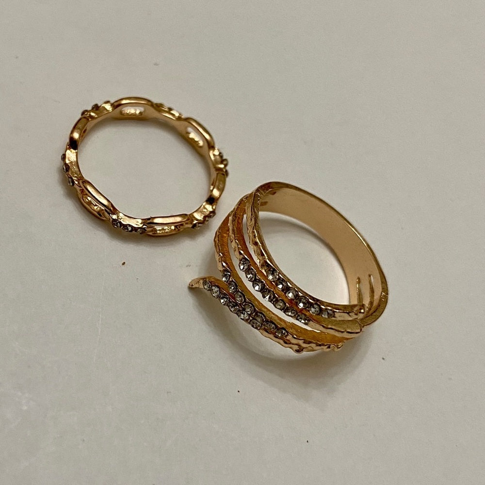 Vintage 2pc Gold Tiny Rings