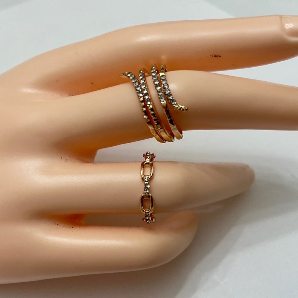 Vintage 2pc Gold Tiny Rings