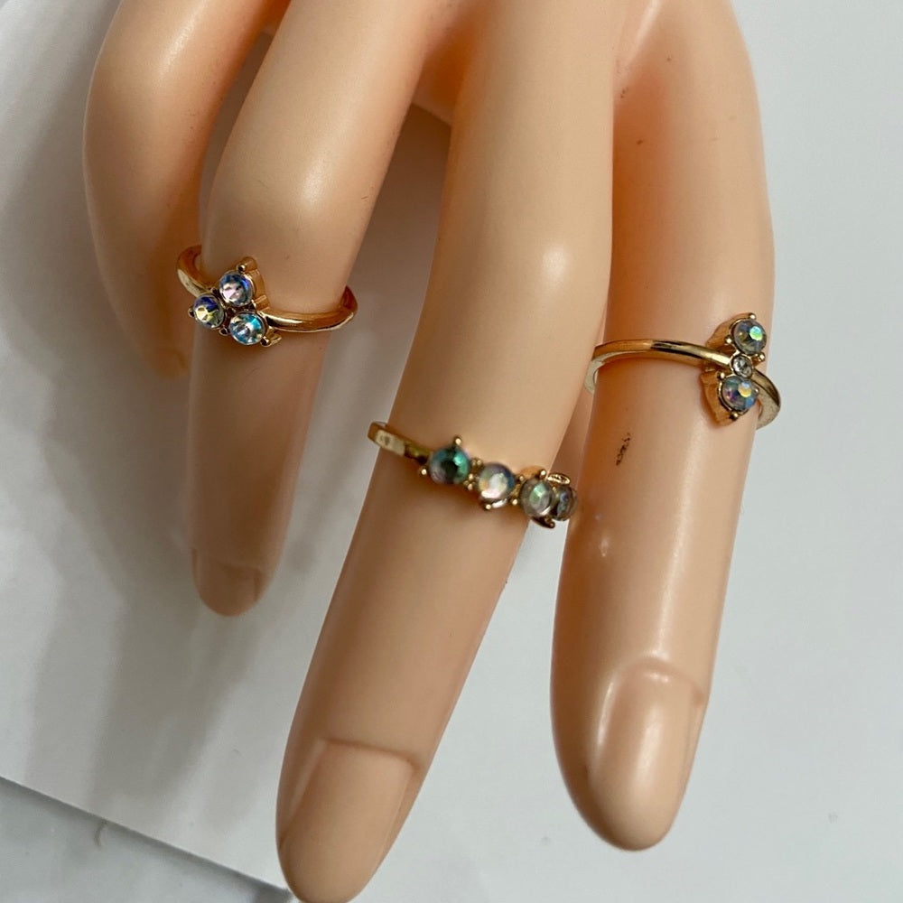 Vintage 3pc Gold Tiny Rings