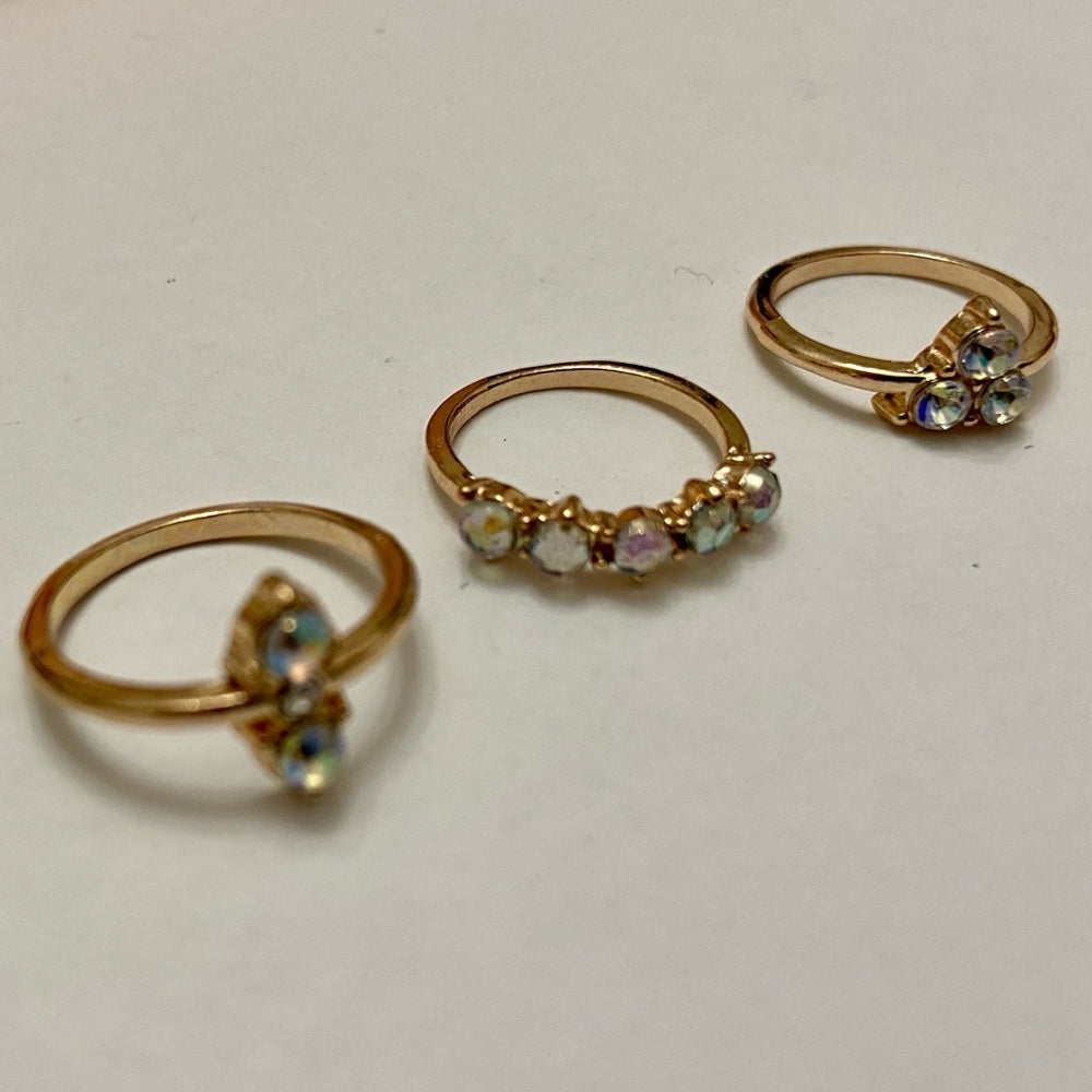 Vintage 3pc Gold Tiny Rings
