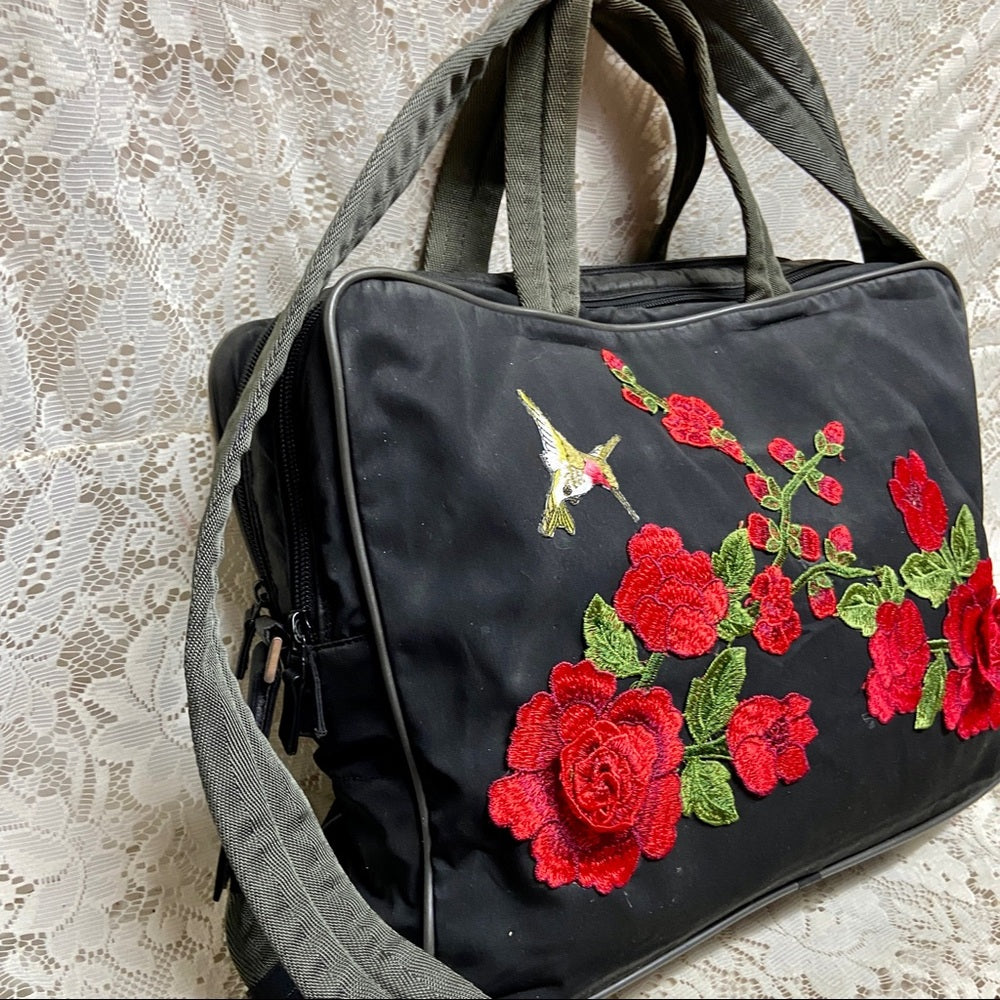 Prada Black Nylon Laptop Travel Crossbody