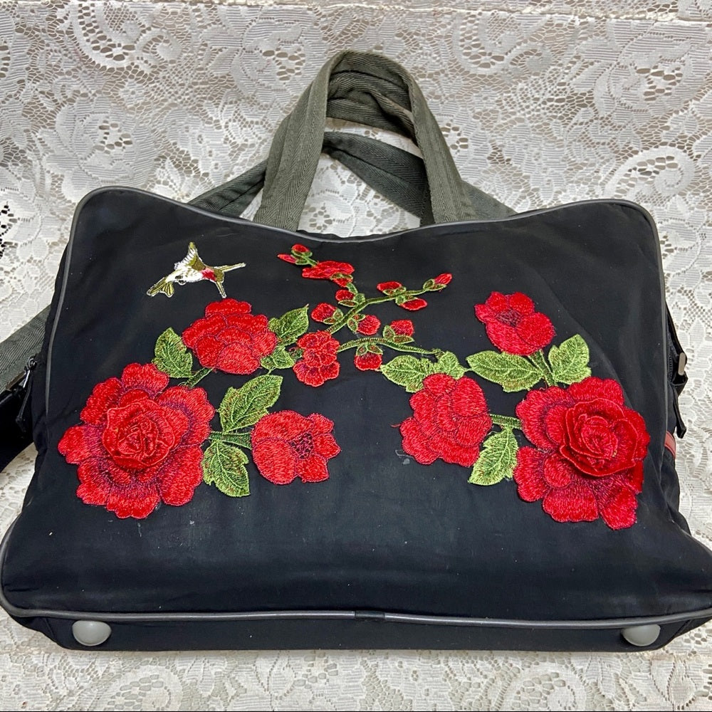 Prada Black Nylon Laptop Travel Crossbody