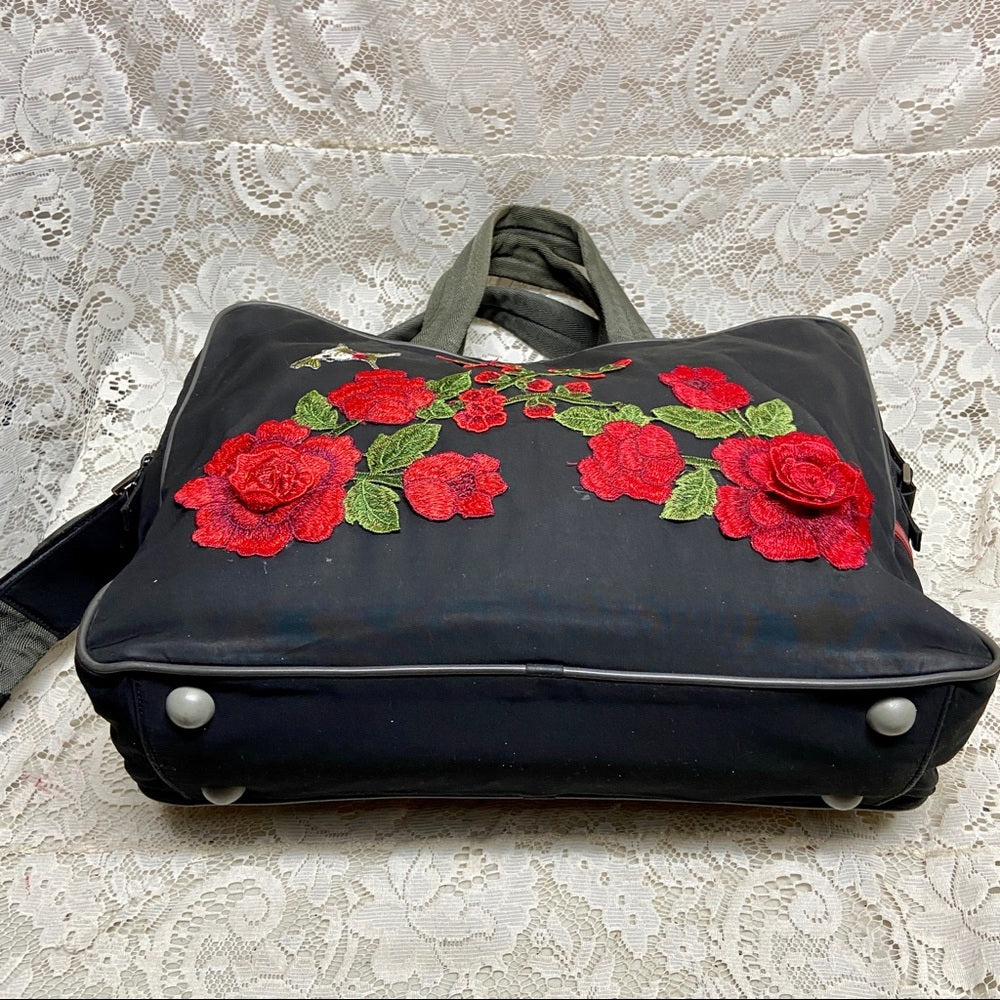Prada Black Nylon Laptop Travel Crossbody