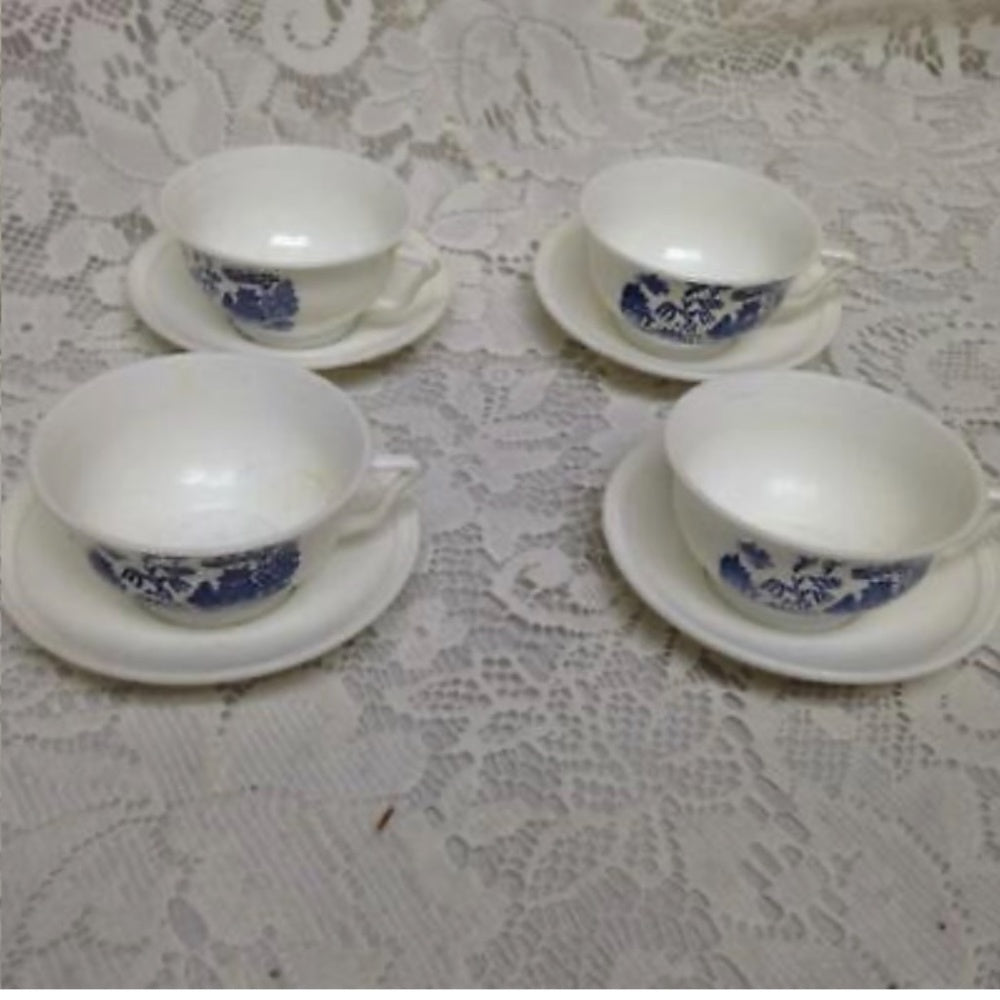 1950s 16-pc Ideal Blue Willow, Child’s Tea Set