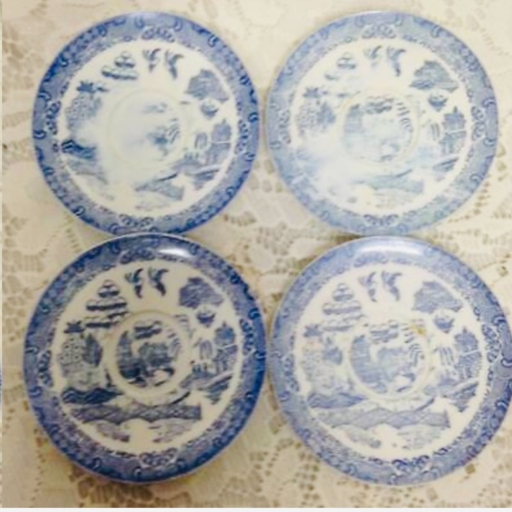 1950s 13-pc Ideal Blue Willow, Child’s Tea Set