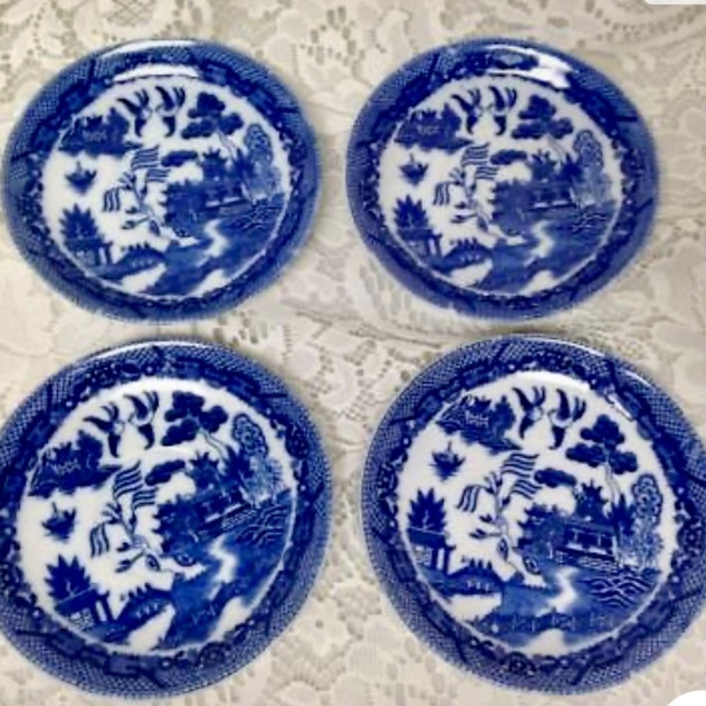 Vintage, 1947-1952, Occupied Japan, Blue Willow, 10pc Tea Set for 4