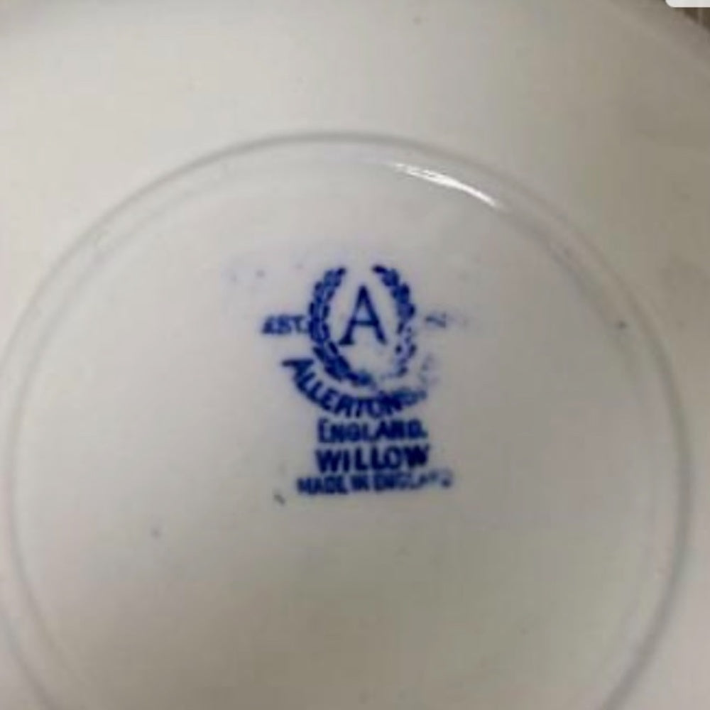 Vintage, Allerton, Blue Willow 6pc Tea and Dinner Set for 1