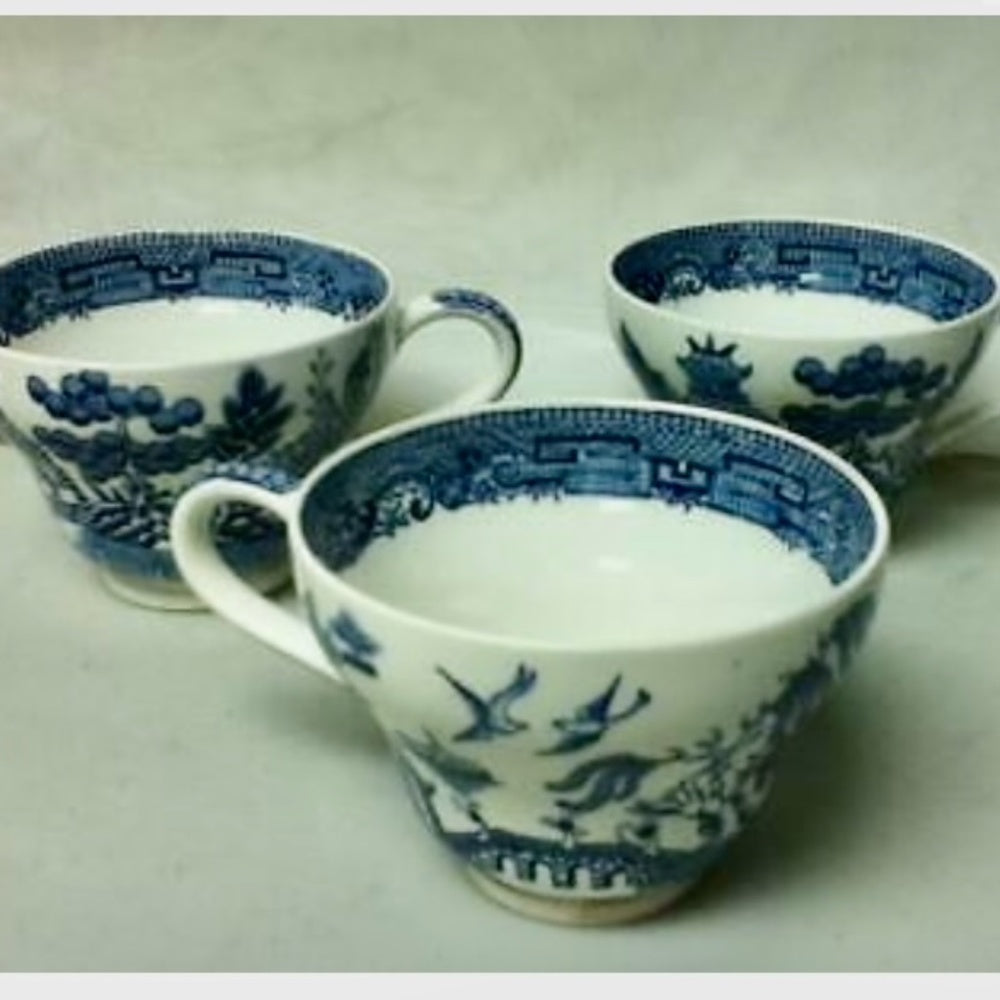 Vintage, Wedgwood, Etruria England, 8-pc Blue Willow Tea Set
