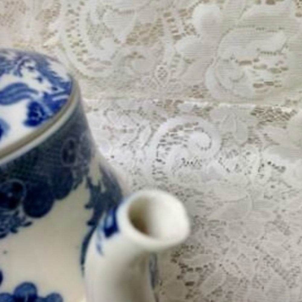 Vintage, Wedgwood, Etruria England, 8-pc Blue Willow Tea Set