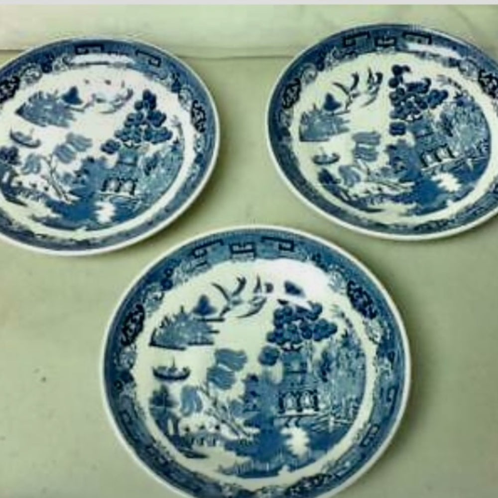 Vintage, Wedgwood, Etruria England, 8-pc Blue Willow Tea Set