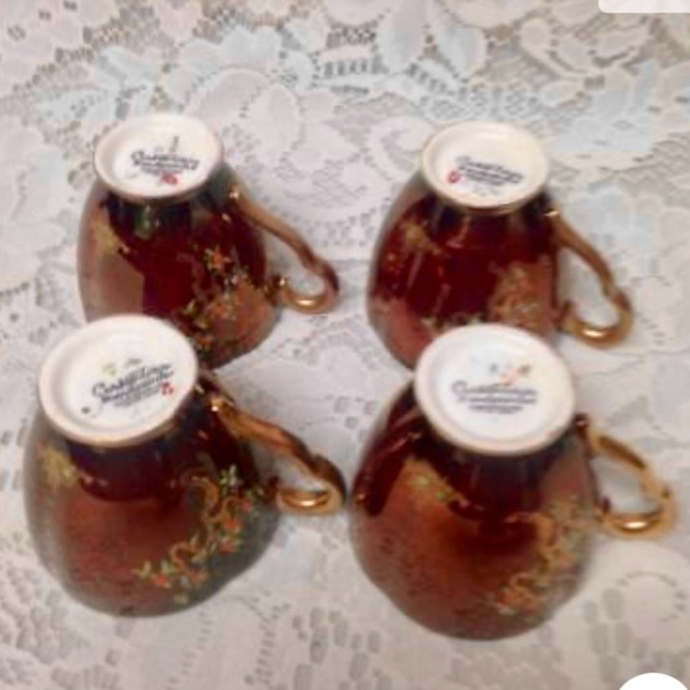 Vintage, Carlton Ware, Variant Polychrome Willow, 13pc Tea Set for 4