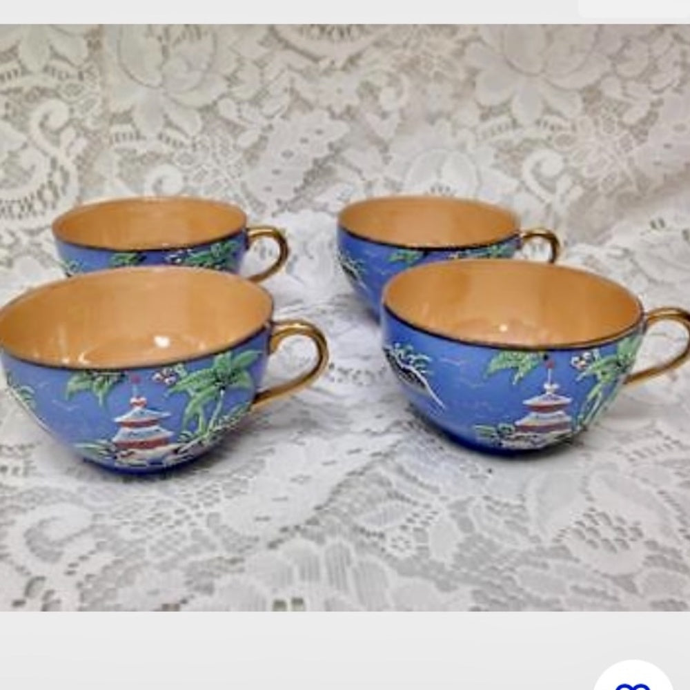 1920s, Moriyama-Morimura, Japan, Variant Polychrome Willow 11pc - Tea Set