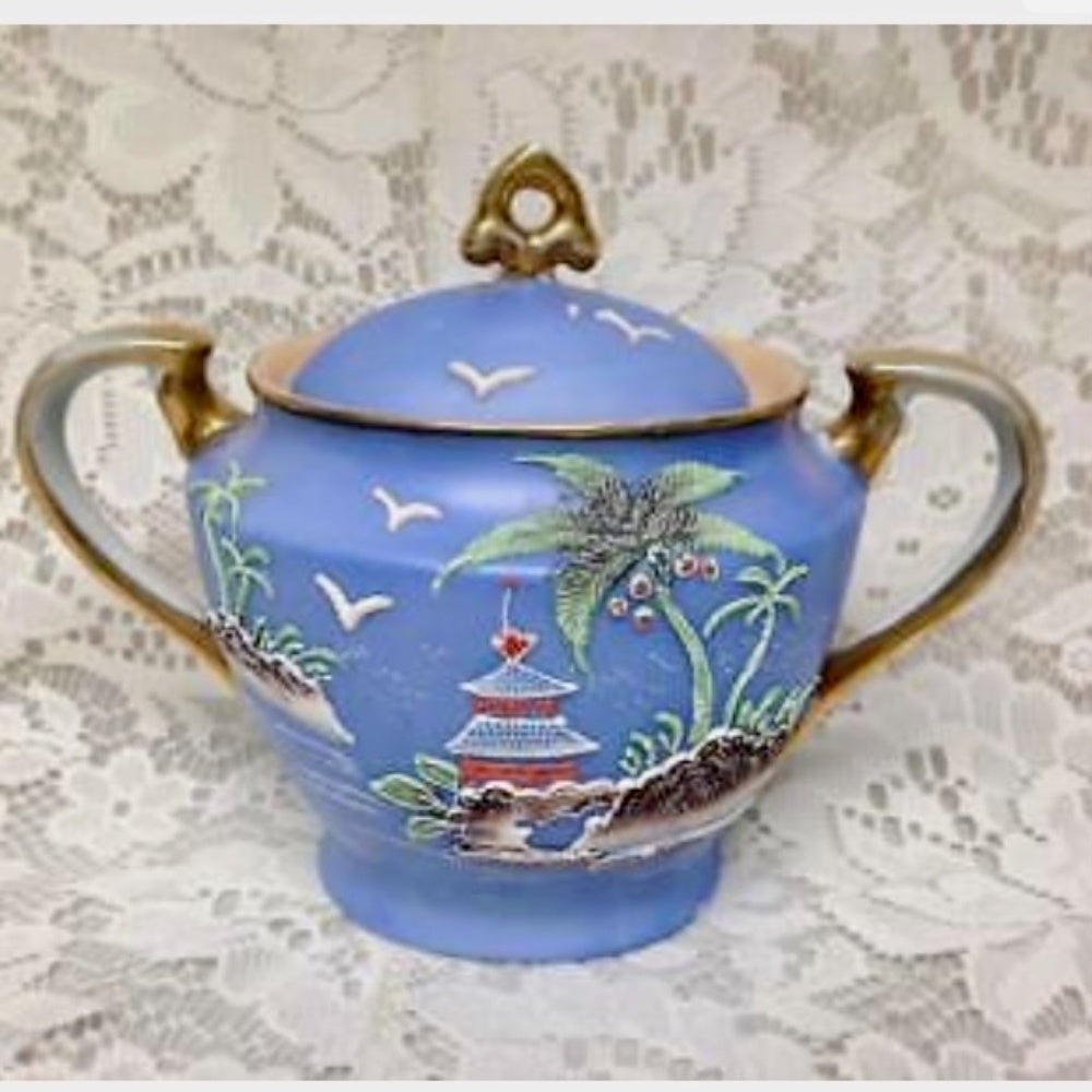 1920s, Moriyama-Morimura, Japan, Variant Polychrome Willow 11pc - Tea Set