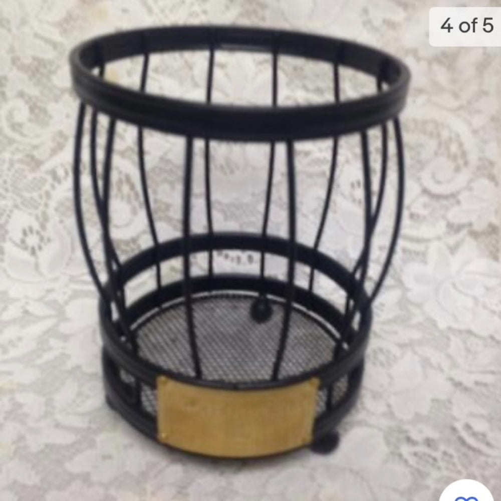 McKenzie Childs Steel Utensil Rack 7inT x 5.5inW