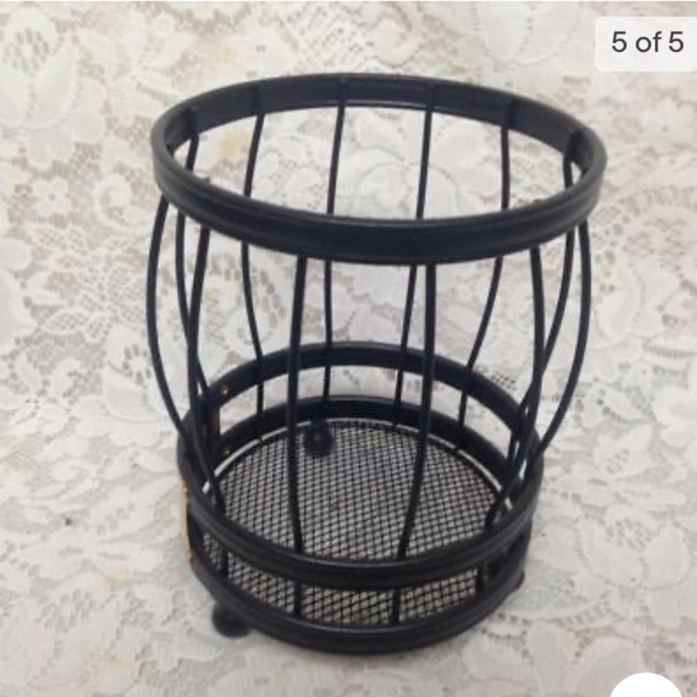 McKenzie Childs Steel Utensil Rack 7inT x 5.5inW