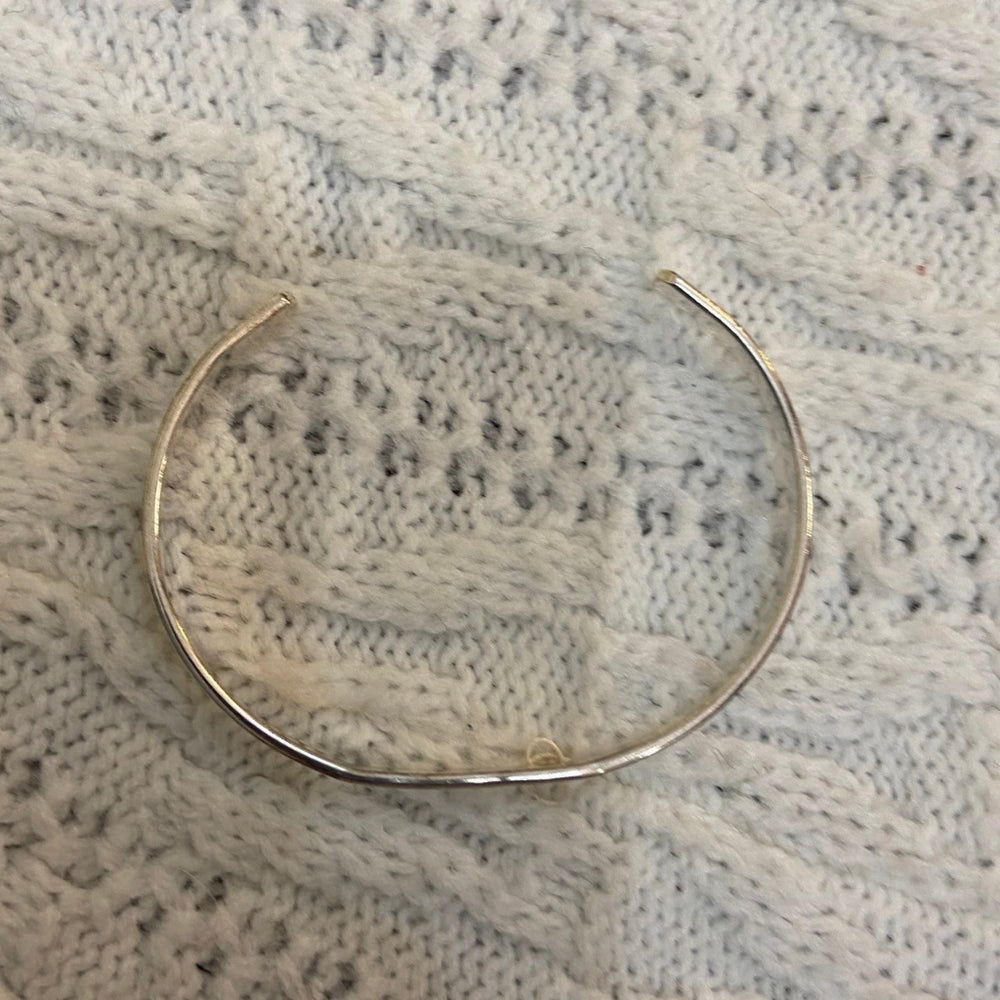 Silver Tone Peace Bangle