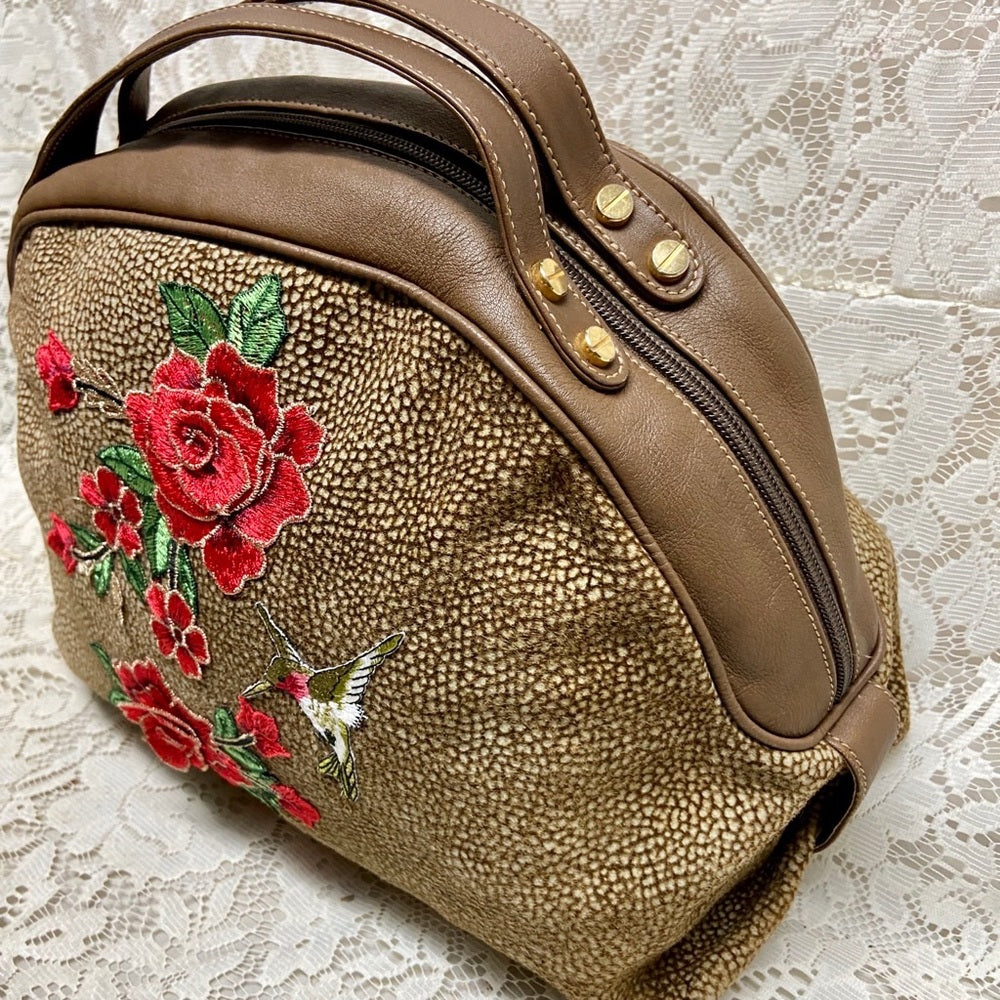 Borbonese Red Wall Quail Suede Leather (M)