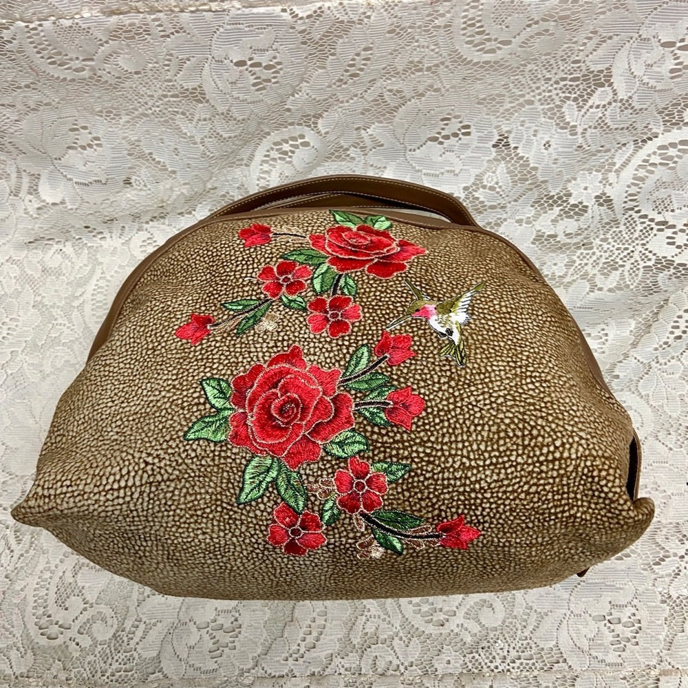 Borbonese Red Wall Quail Suede Leather (M)