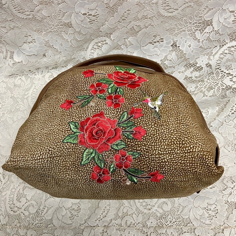Borbonese Red Wall Quail Suede Leather (M)