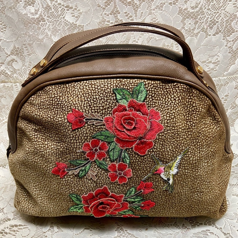 Borbonese Red Wall Quail Suede Leather (M)