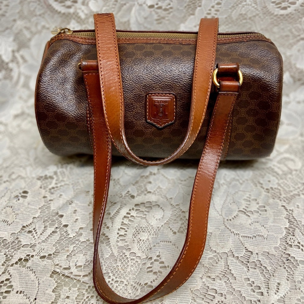 Celine, Brown Macadam Papillon -Speedy Style Handbag